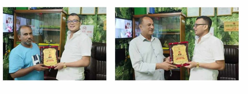 হালদার গ্রুপ কর্তৃক সম্মাননা স্মারক প্রদান করলেন মুন্সীগঞ্জের দুই সাংবাদিক কে ।