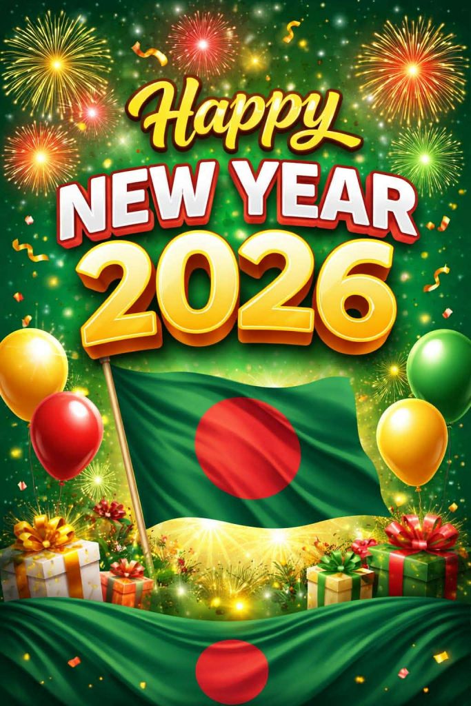 নতুন বছরের শুভেচ্ছা ২০২৬ ”বিদায় ২০২৫, স্বাগত ২০২৬”